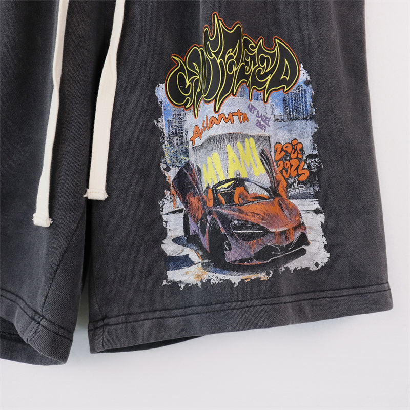 Godspeed Sports Car Pattern Shorts #8780 Godspeed