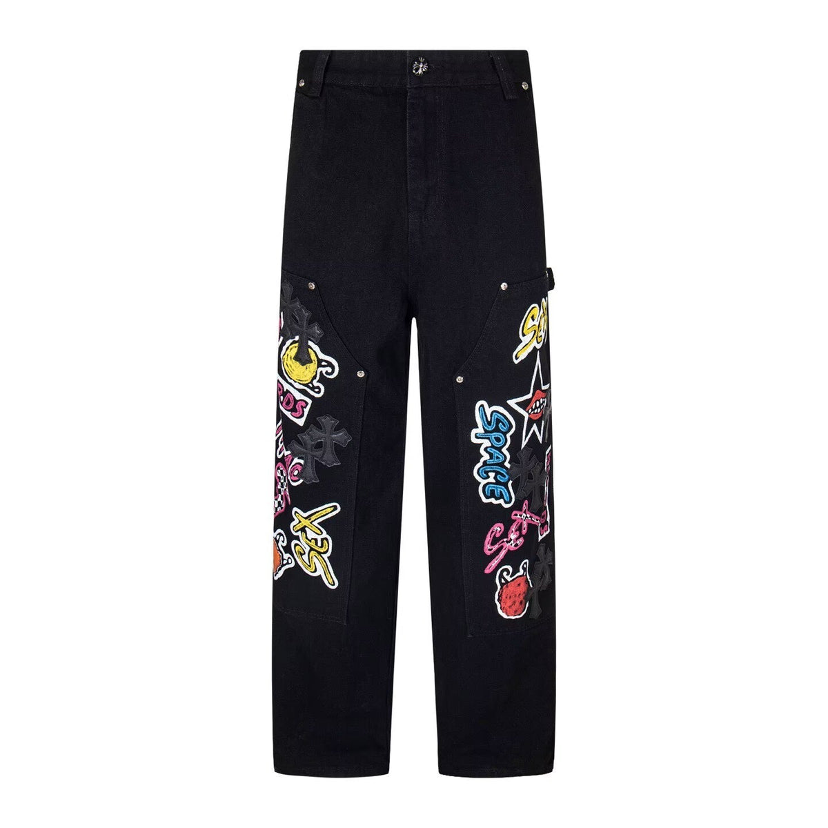 Chrome Hearts American street art cross with straight shaft Pants V10 Chrome Hearts