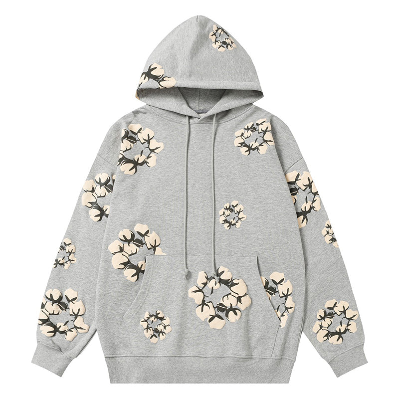 Denim Tears Kapok Pattern Printed Hoodie DENIM TEARS