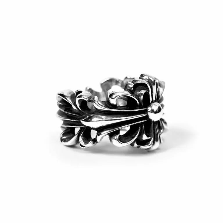 CHROME HEARTS DOUBLE FLORAL RING 1 CH-Chrome Hearts