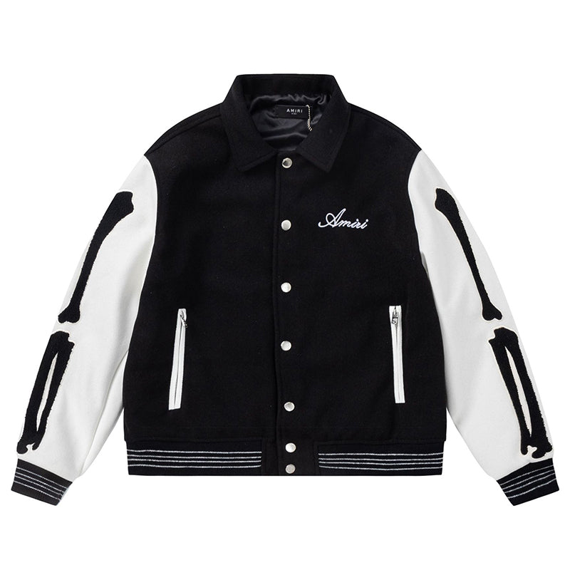 AMIRI bone embroidered baseball jacket AMIRI