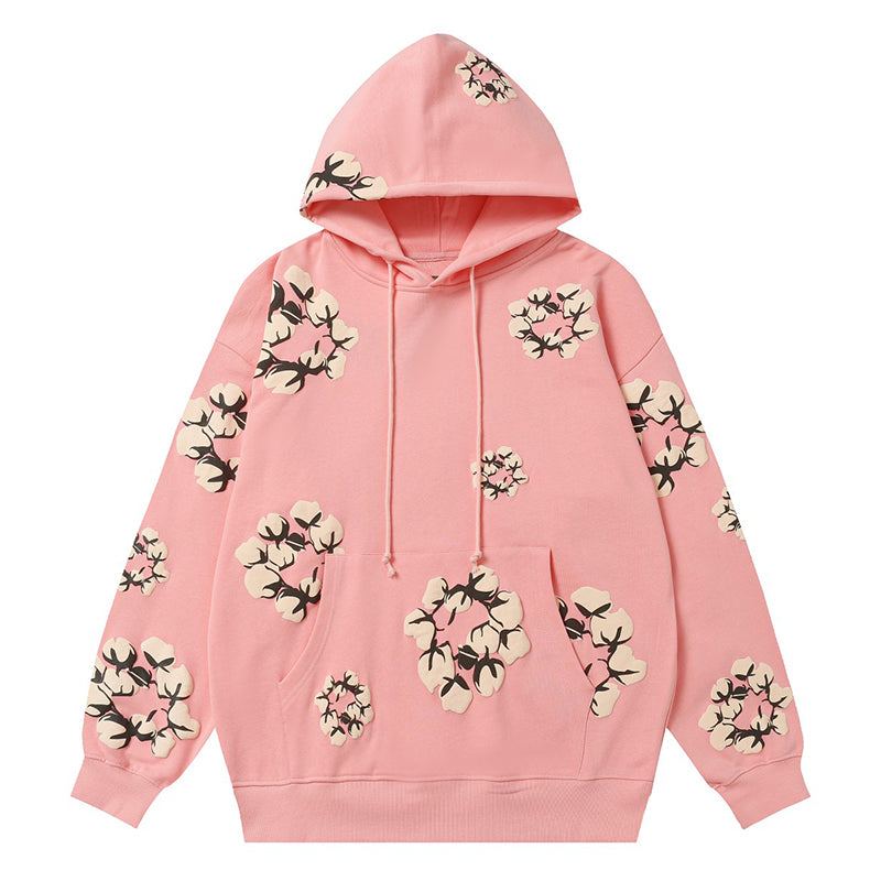 Denim Tears Kapok Pattern Printed Hoodie DENIM TEARS