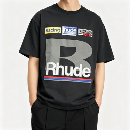 RHUDE Petrol Patch Tee