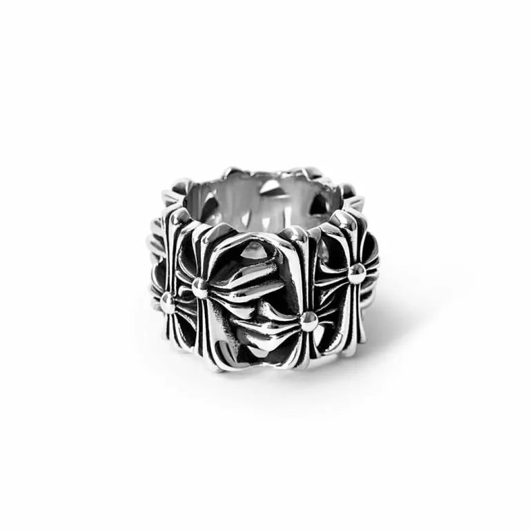 CHROME HEARTS SQUARE CEMETERY RING 9 CH-Chrome Hearts