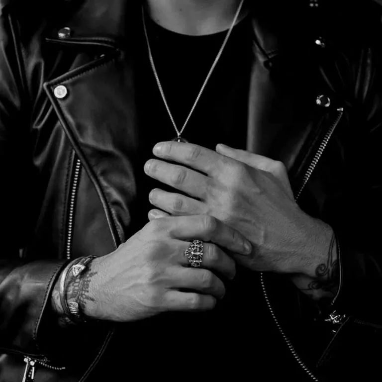 CHROME HEARTS CROSS CROWN RING 5 CH-Chrome Hearts
