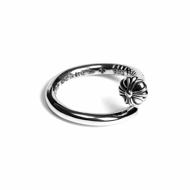 CHROME HEARTS NAIL RING – CROSSBALL 56 CH-Chrome Hearts