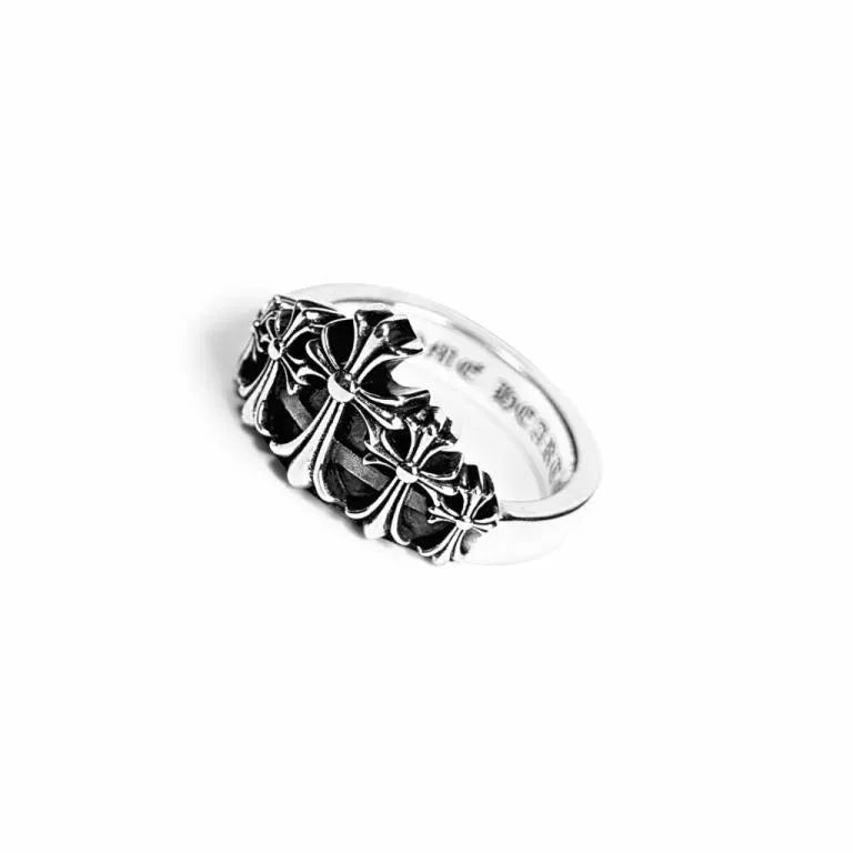 CHROME HEARTS CROSS CROWN RING 5 CH-Chrome Hearts