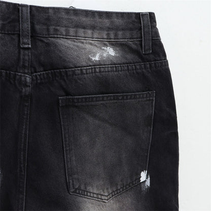 VALLEY Embroidered Rhinestone Jeans #8253